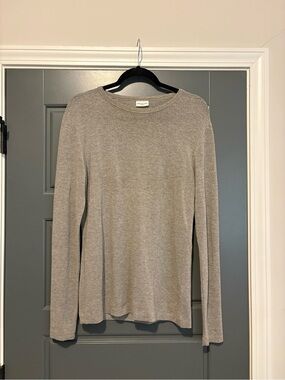 Dries Van Noten Gray Lightweight Long Sleeve Knit Top Size Medium